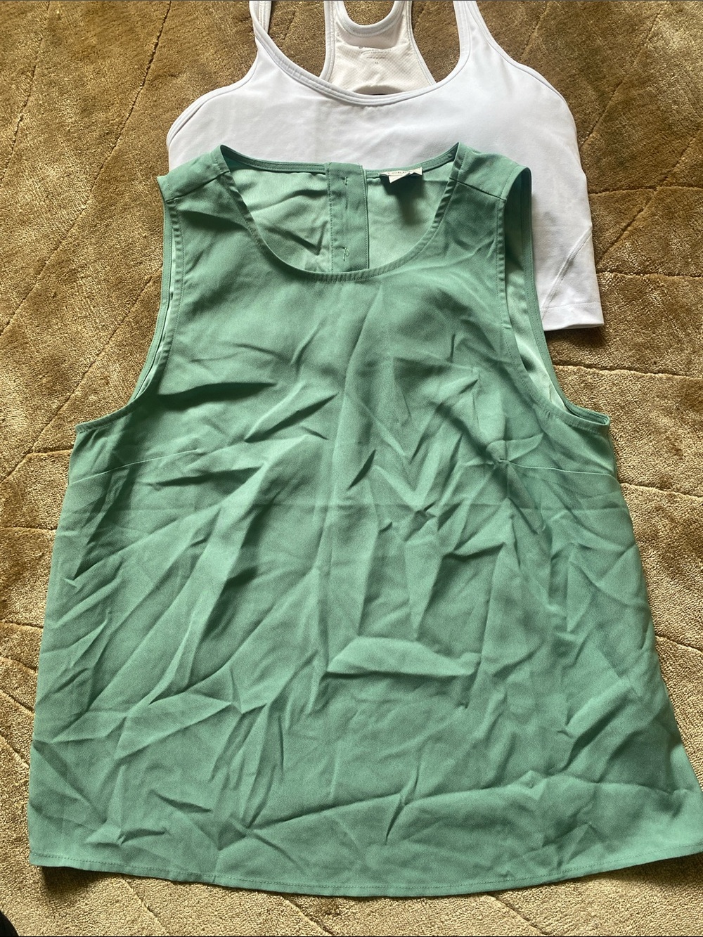 J. Crew Green teal sleeveless Blouse
